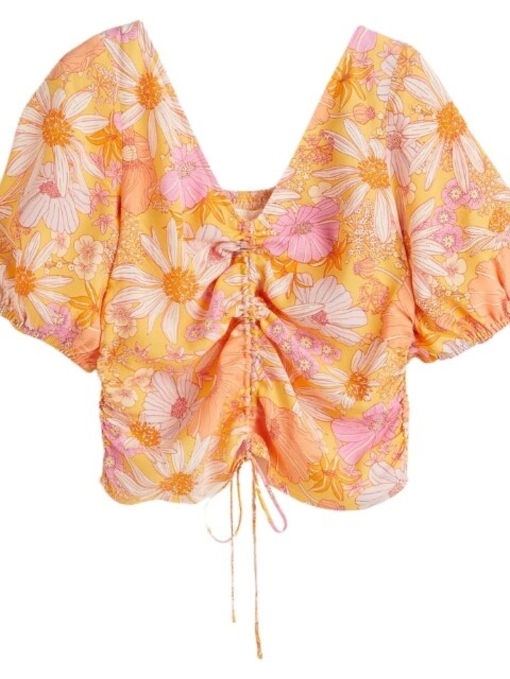 H&M Floral Cinched Blouse